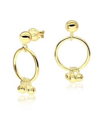 Gold Plated Silver Stud Earrings STS-3376-GP